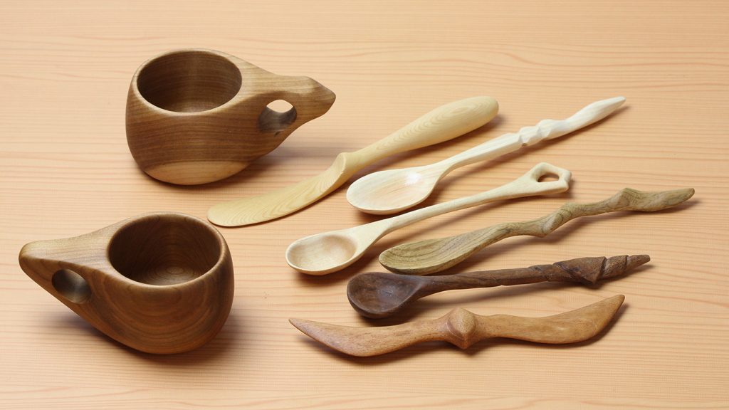 木のスプーンやバターナイフ・ククサをつくろうの画像