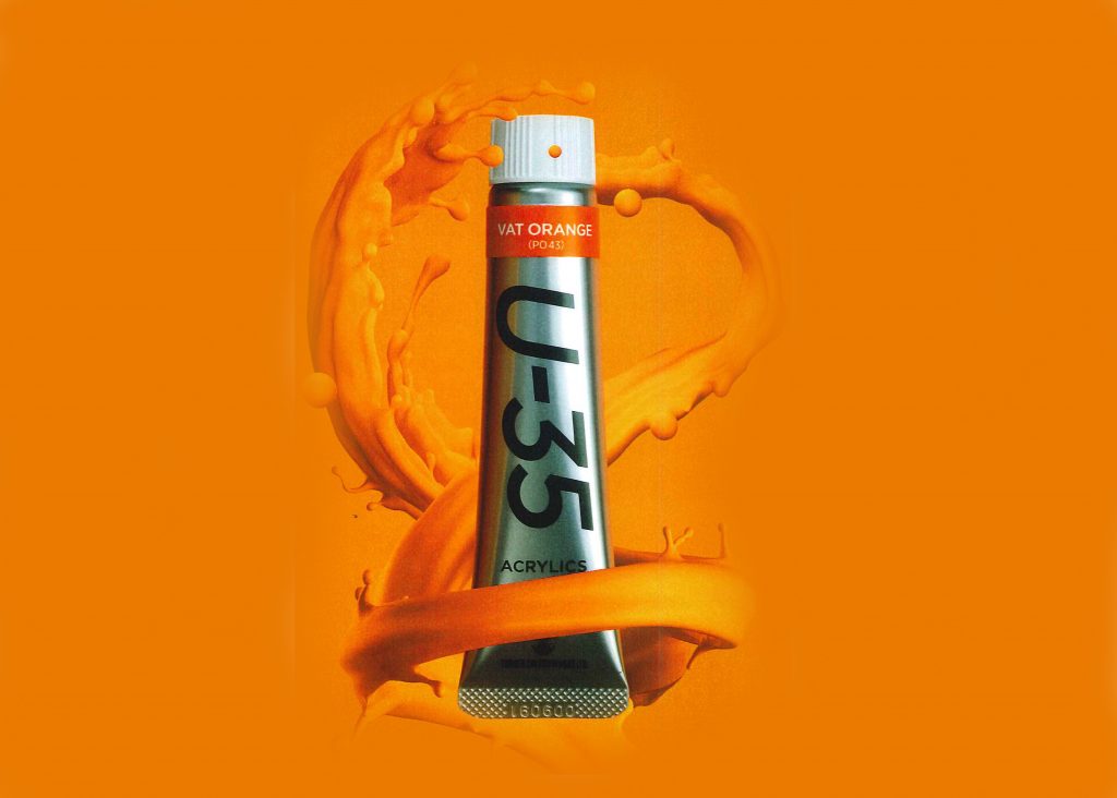 水彩調や油絵調にも描けるアクリル絵具『U-35』の画像