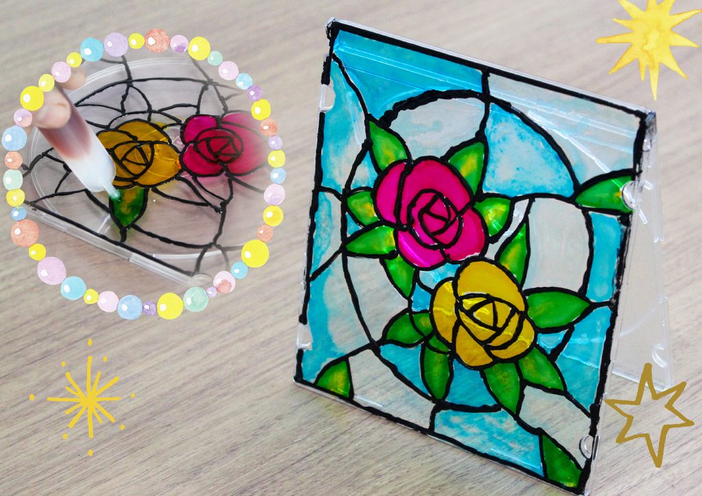 ステンドホビーでステンドグラス風の作品づくりの画像