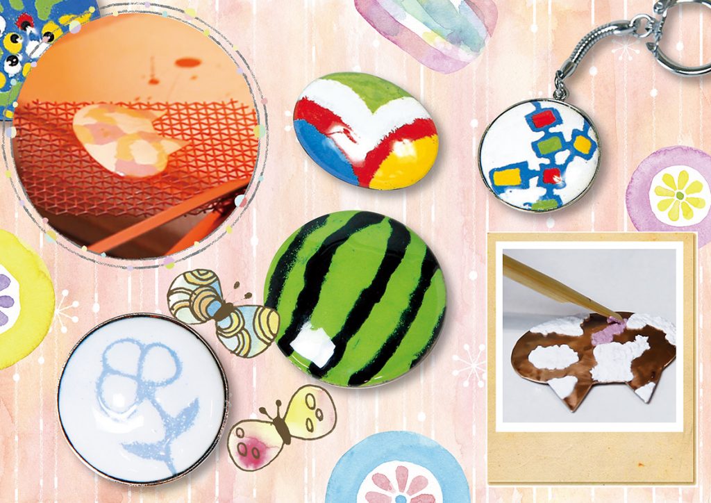 七宝焼でアクセサリーをつくろうの画像