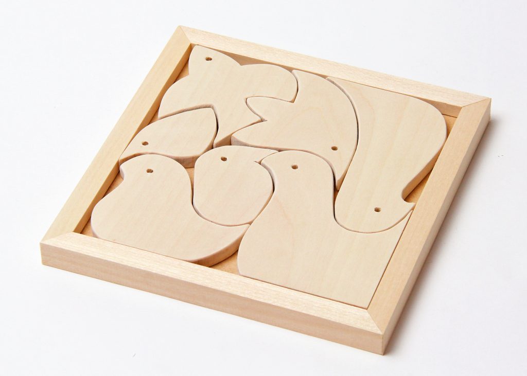 新木彫素材と木のジグソーパズル説明画像