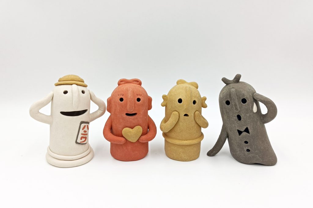 ひなたぼっこで埴輪づくりの画像