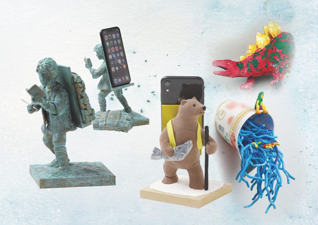 スマホスタンドがつくれる！ねんど芯材の画像